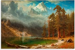 Albert Bierstadt Wall Art Prints Paintings Poster Mount Corcoran Home Decor Wall Art Hanging Picture Print Bedroom Decorative Paintings Room Unframe 12x18inch(30x45cm)