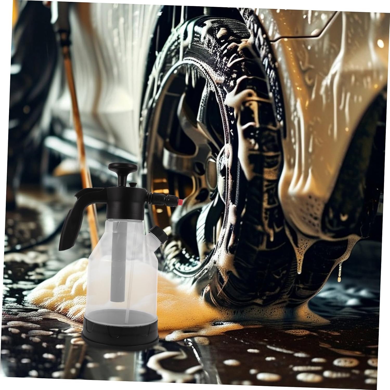 Car Wash Foaming Sprayer 2l Plastic Metal Hand Pump for Cars and Plants