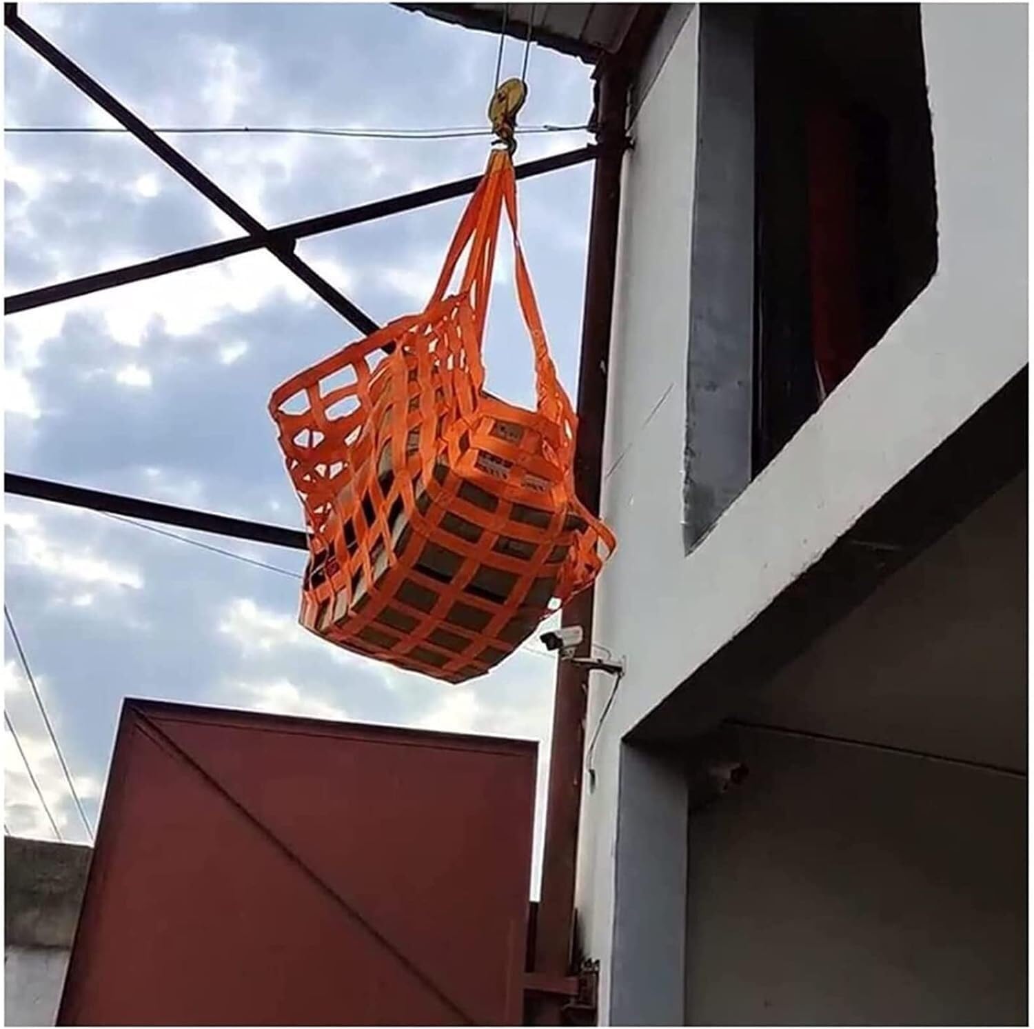 LXXW Rete Di Sollevamento Rete di sollevamento for imbracatura piatta in nylon, rete for container for camion, rete di sollevamento for oggetti for gru da cantiere Adatto per cantieri edili ( Size : 1