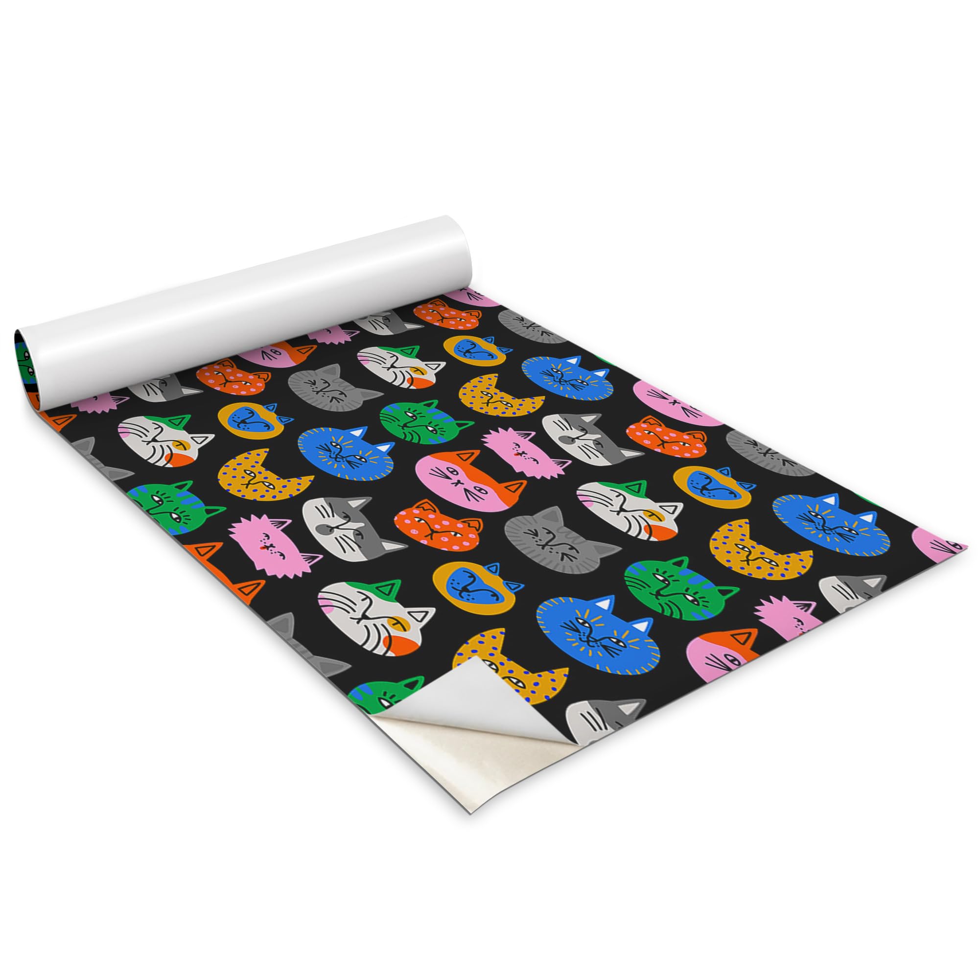 Pegatinas para muebles de cocina y sala con diseño infantil de gatitos coloridos