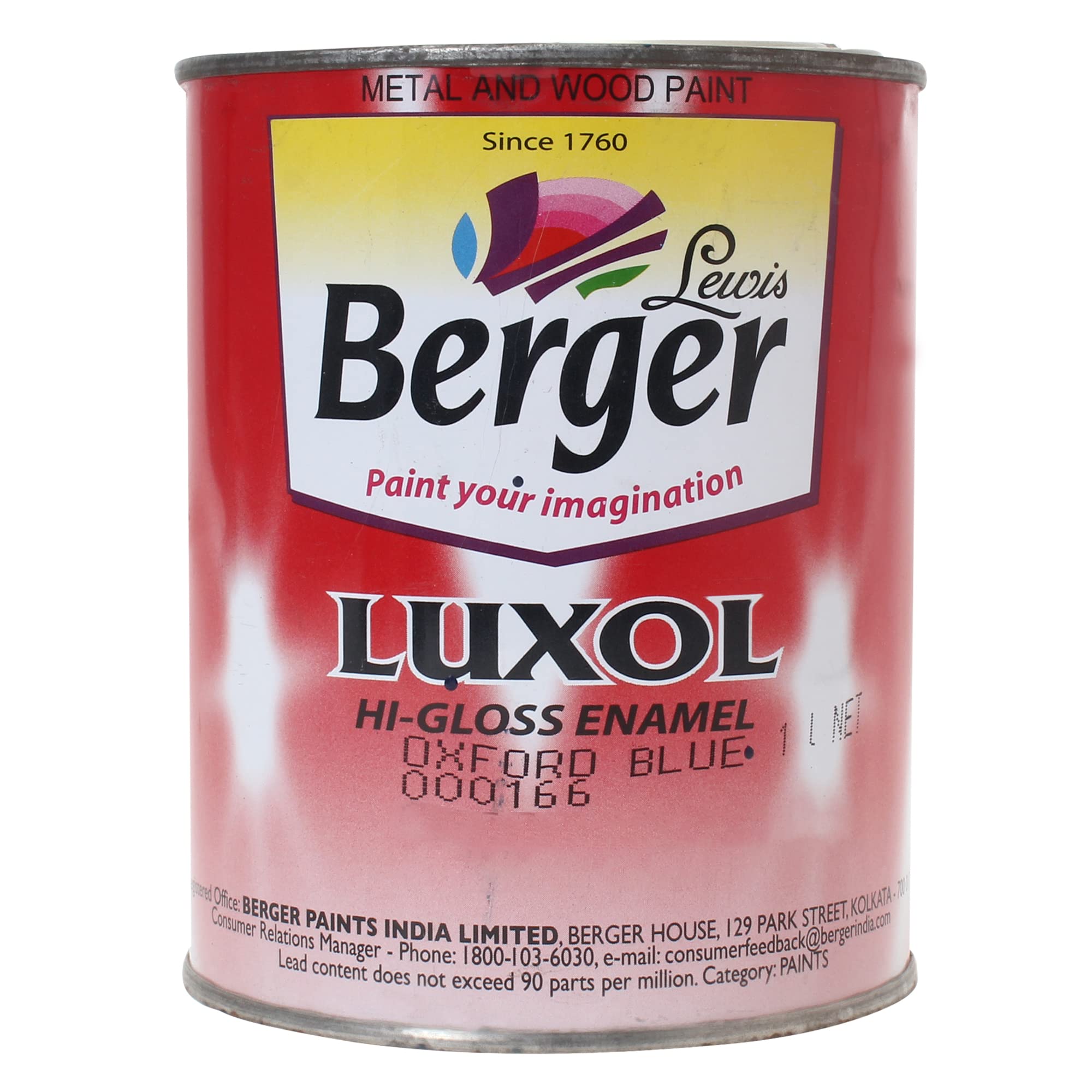 BERGER Luxol Hi Gloss Enamel Oxford Blue 1Ltr (B0C3MGXQKF) Amazon Price History, Amazon Price Tracker