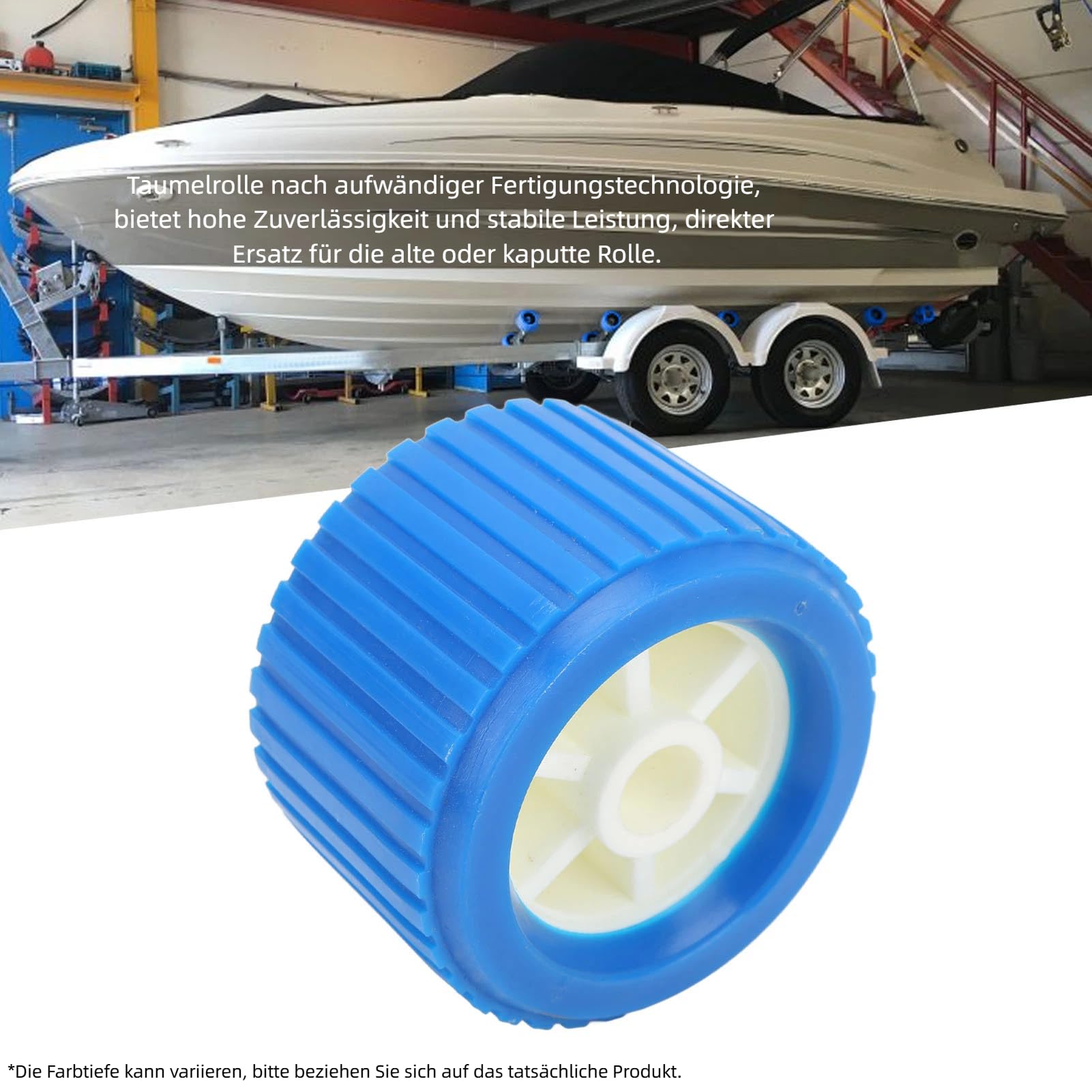 Akozón Rodillo Oscilante Acanalado, 4 Uds. Rodillo Oscilante Marino Azul 108x75x19mm Rodillo de Remolque de Barco para Rodillos de Guía de Remolque de Yate de Barco