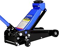 Vista 8 de gato de piso de 3 toneladas, gato hidráulico de perfil bajo de elevación rápida con pistones de bomba duales, gato de servicio hidráulico de acero