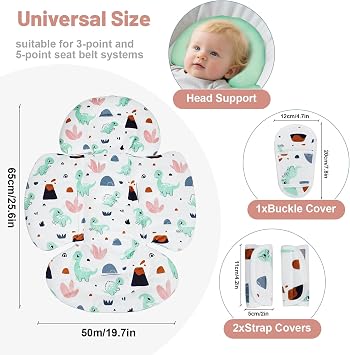 KAKIBLIN Infant Insert,Infant Car Seat Insert for Newborn Girls Boys