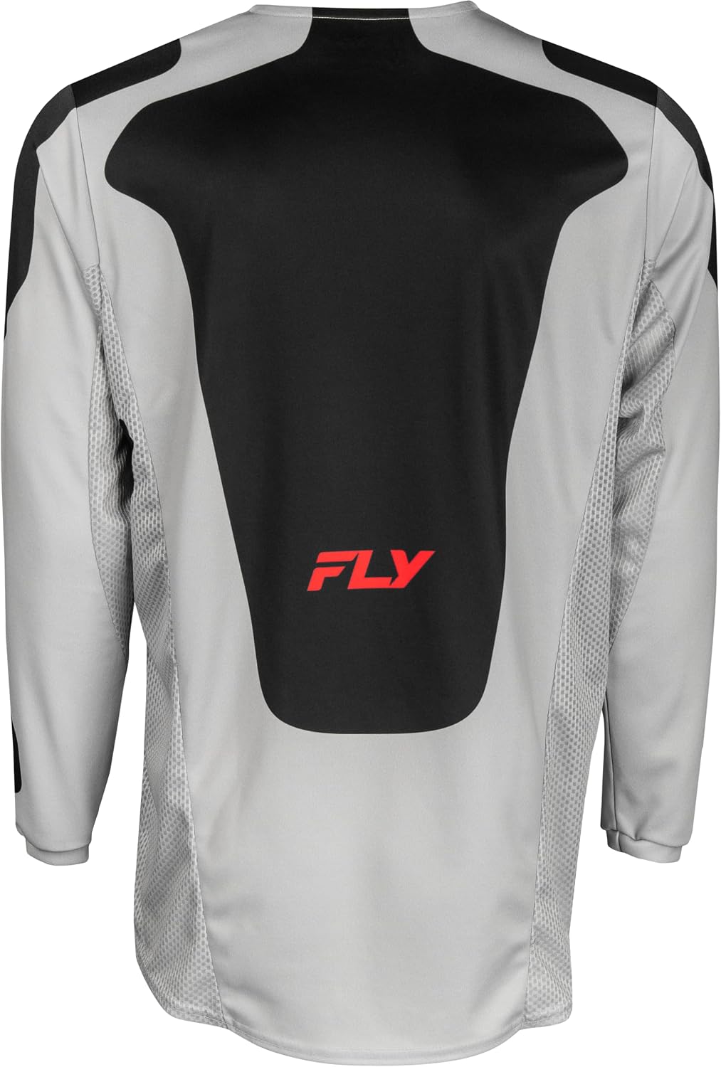 Fly Racing Men's Kinetic Sym Jersey (Light Grey/Red/Black, Medium)