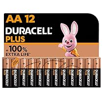 DURACELL Batterie Plus AA (Confezione da 12) – Batterie Alcaline da 1,5 V – Fino al 150% di durata extra con Attivi POWER BOOST– Affidabilità per i dispositivi di utilizzo quotidiano – MN1500