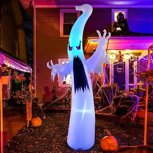 GOOSH 6 FT Halloween Inflatables Ghost Outdoor Decorations Blow Up