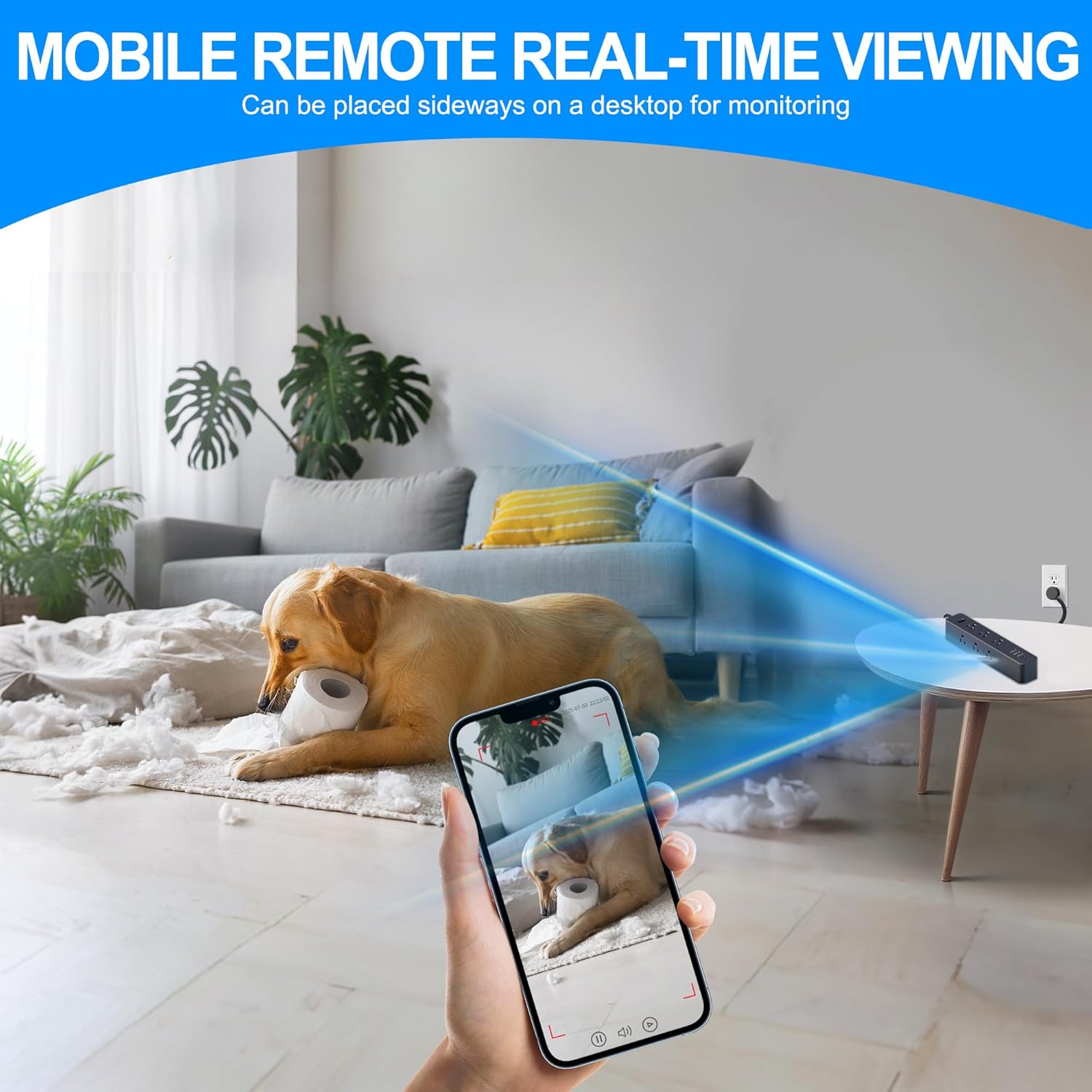 Mini Wireless Camera - Indoor Wi-Fi Camera - Small Home Security Cam - 1080P HD - USB Port