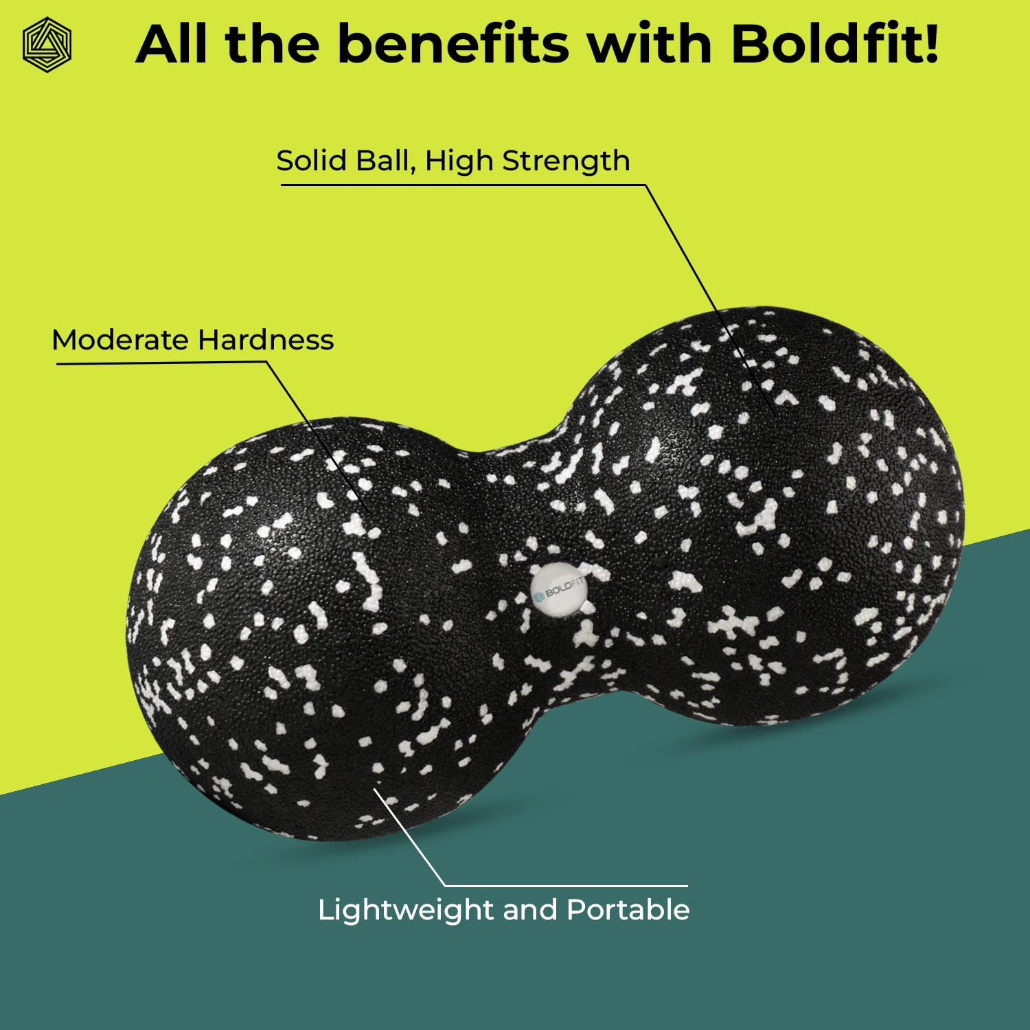 Boldfit Peanut Massage Ball for Physiotherapy Peanut Ball Massage Roller for Pain Relief Full Body Acupressure Ball for Foot, Hand, Back Tissue Massage Lacrosse Ball Massage for Recovery 1