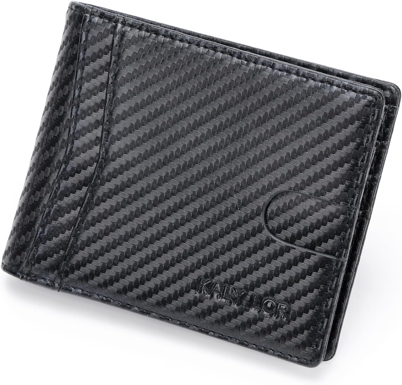 men's wallet, made of microfiber leather, featuring RFID shielding, a convenient front pocket, and an ID window. Comes with a gift box,minimalist wallet for men