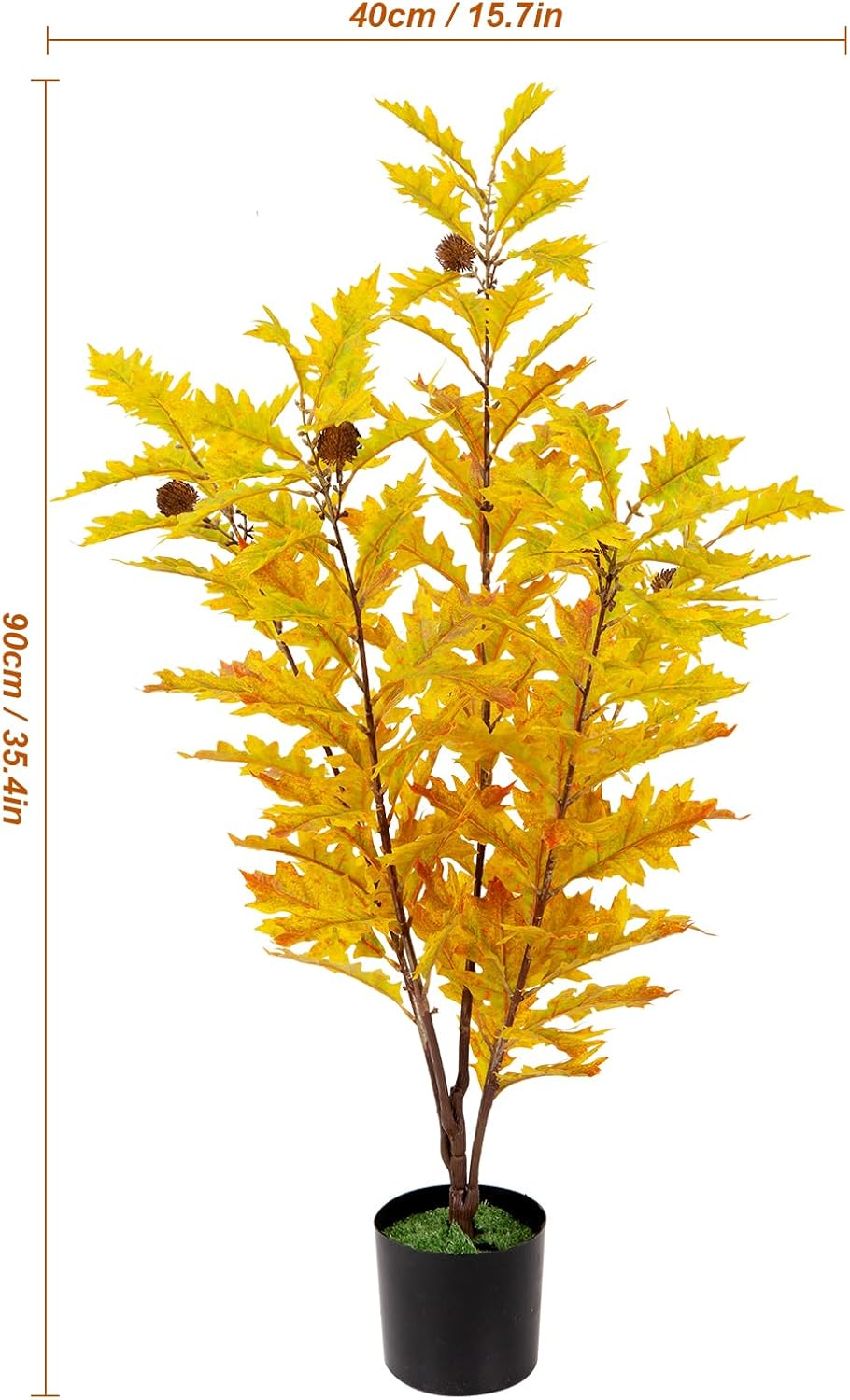 2 Packs 35.4-inch Artificial Maple Tree - Autumn Tree Artificial Plant Autumn Home Decoration, Suitable for Halloween, Thanksgiving, Indoor and Outdoor environments with Simulated Plants