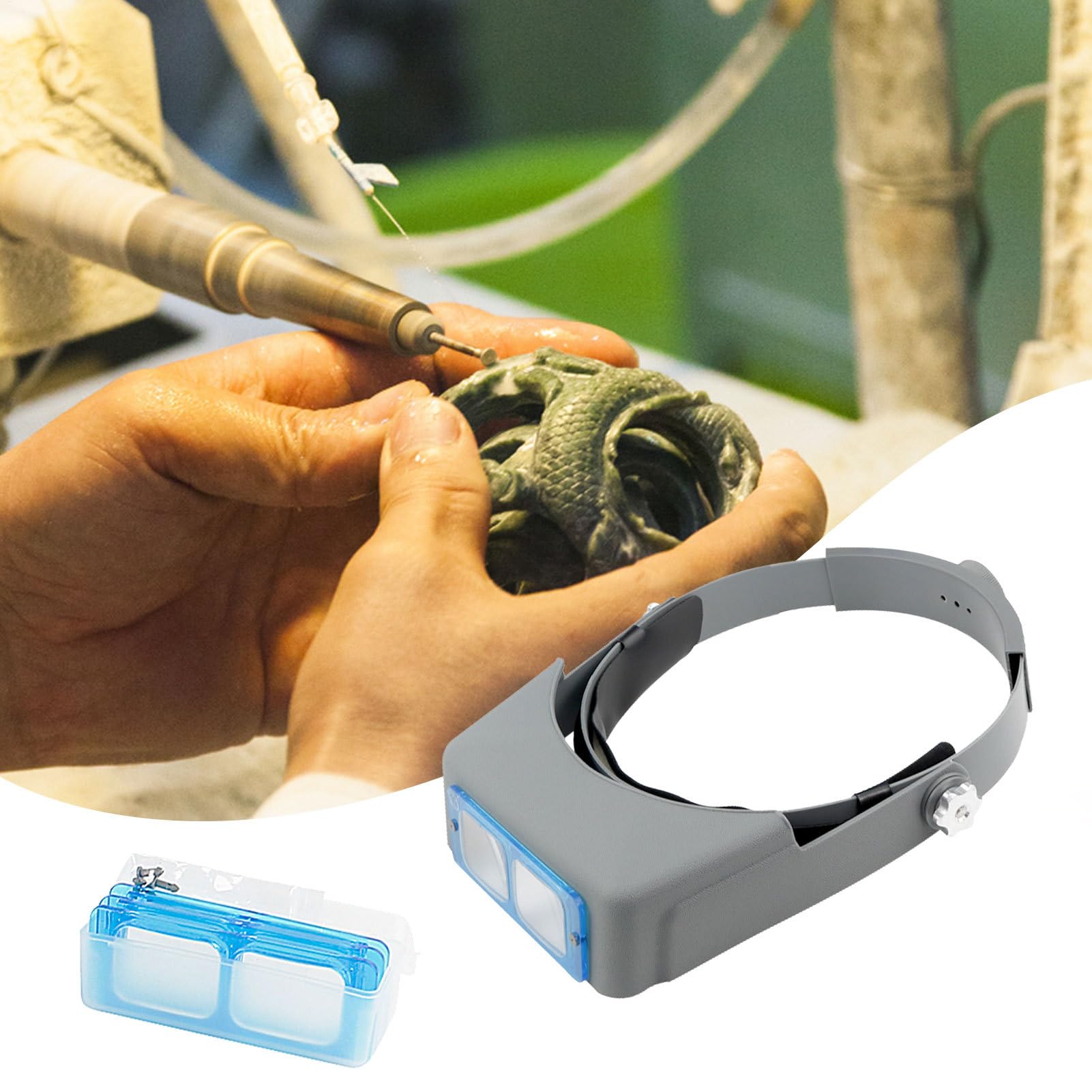 Loupe Bandeau Loupes | Loupe À Montage Sur Tête Pour La Lecture D'artisanat D'art, Binoculaire Pour Verre Optique De Travail Rapproché, Lunettes De Bijoutier Design Avec 4 Lenti