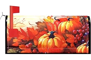 Harvest Festival and Pumpkin Magnetic Fall Mailbox Cover