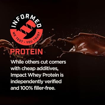 Myprotein Impact Whey Isolate Protein Powder - Natural Chocolate - 15 Servings - Up to 25 g Protein per Serving Low Fat & Sugar 90% Protein Informed Choice Certified Vegetarian.