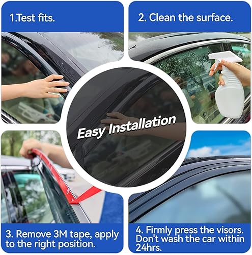Miniatura 5 de Viseras de ventana, protectores de lluvia para Honda Accord 2008-2012, deflectores de viento de ventana, persianas de ventilación para Accord 08-12