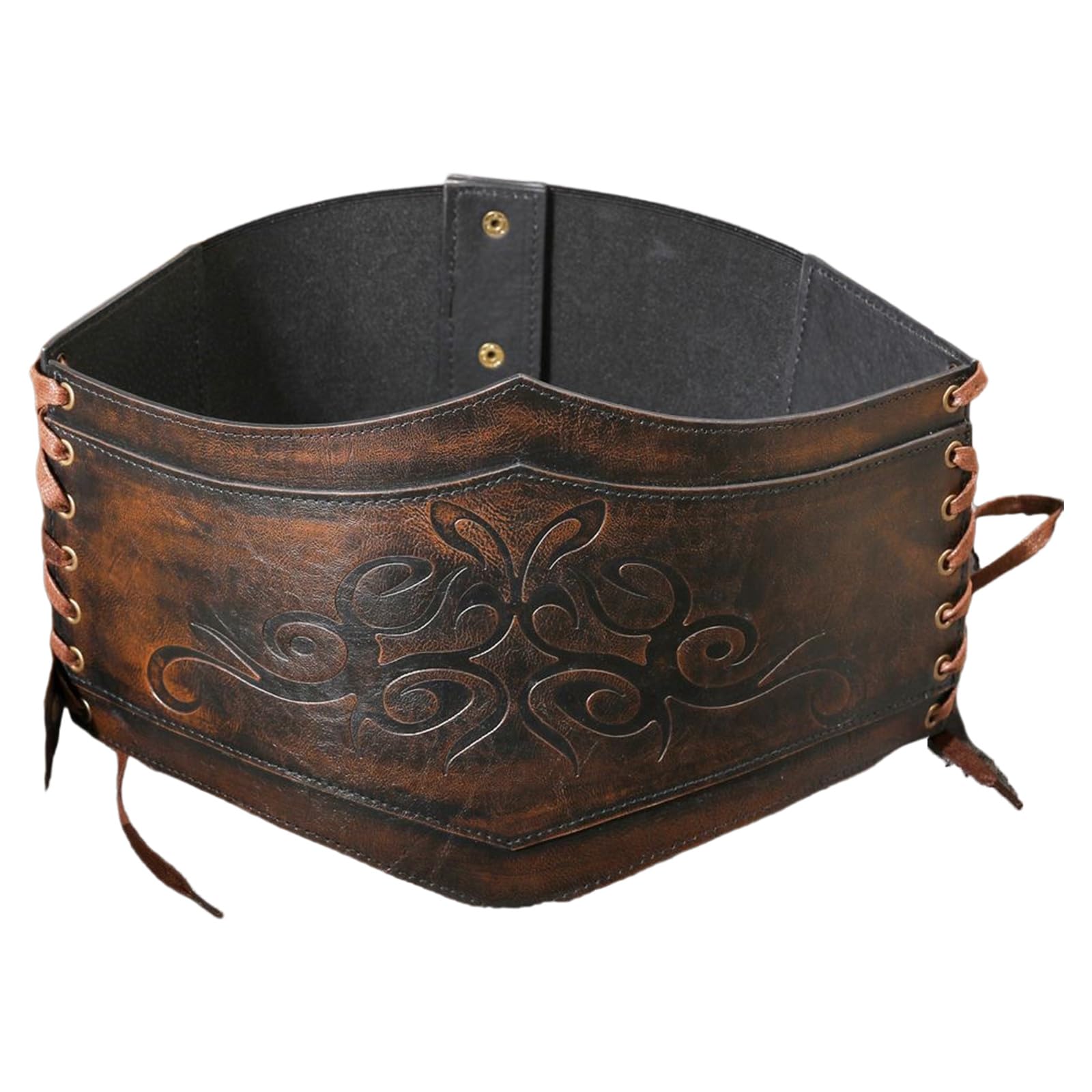 MICFENY Elegant PU Leather Waist Cincher Adjustable Sizing Waistband For Women Costume Event And Daily Photography Dressingup
