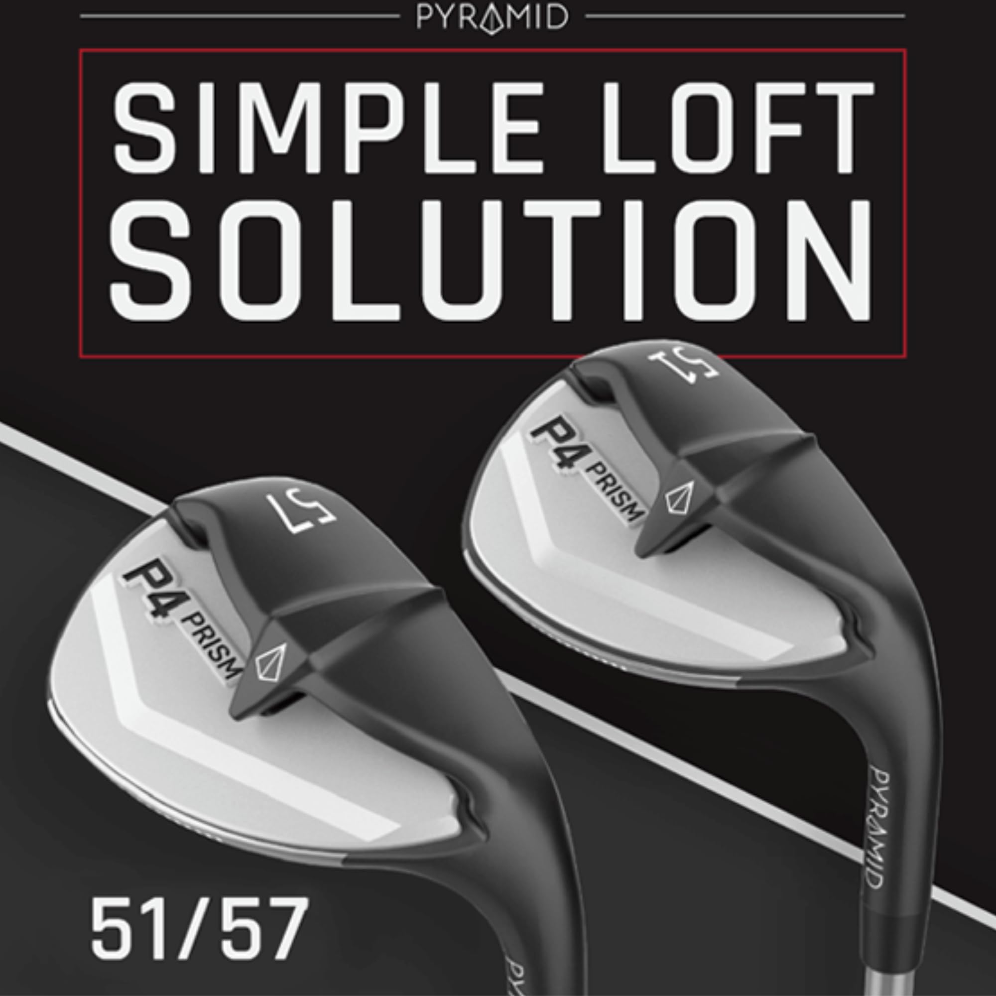Pyramid Golf P4 Prism Wedge – 51° Loft Options for Men, Right Handed Golfers | The Ultimate Wedge Set for Short Game Mastery