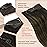 Sunny Hair Wire Hair Extensions Real Human Hair Fish Line Human Hair Extensions Invisible Wire Extensions Dark Brown to Light Brown with Dark Brown 2/2/6 18 Inch