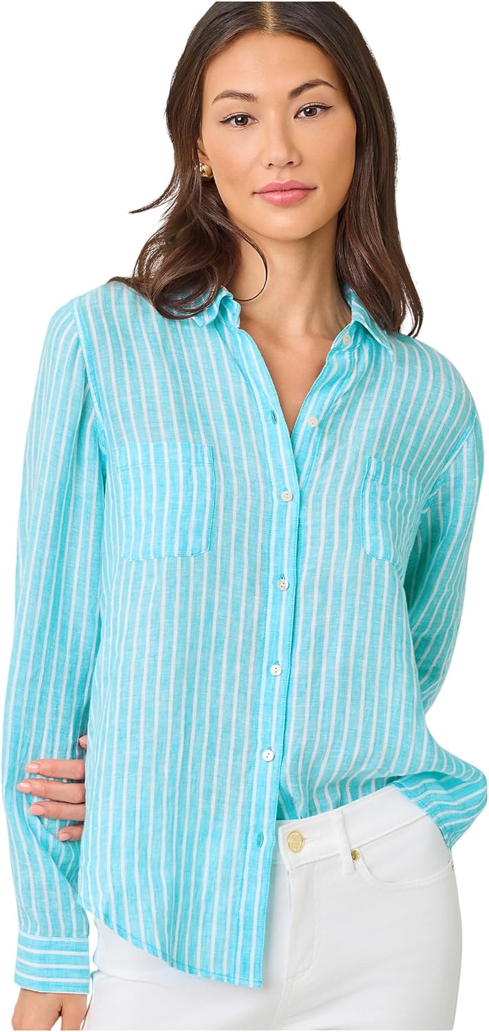 Lilly Pulitzer Womens Sea View Button Down