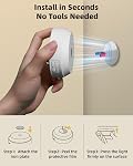 EZVALO 4 Pack Motion Sensor Closet Lights, 1200mAh USB-C Rechargeable LED Puck Lights, Under Cabinet Lights, Dimmable, 3 Color Temps, Magnetic, Stick on for Closet, Stairs, Cabinets, Pantry