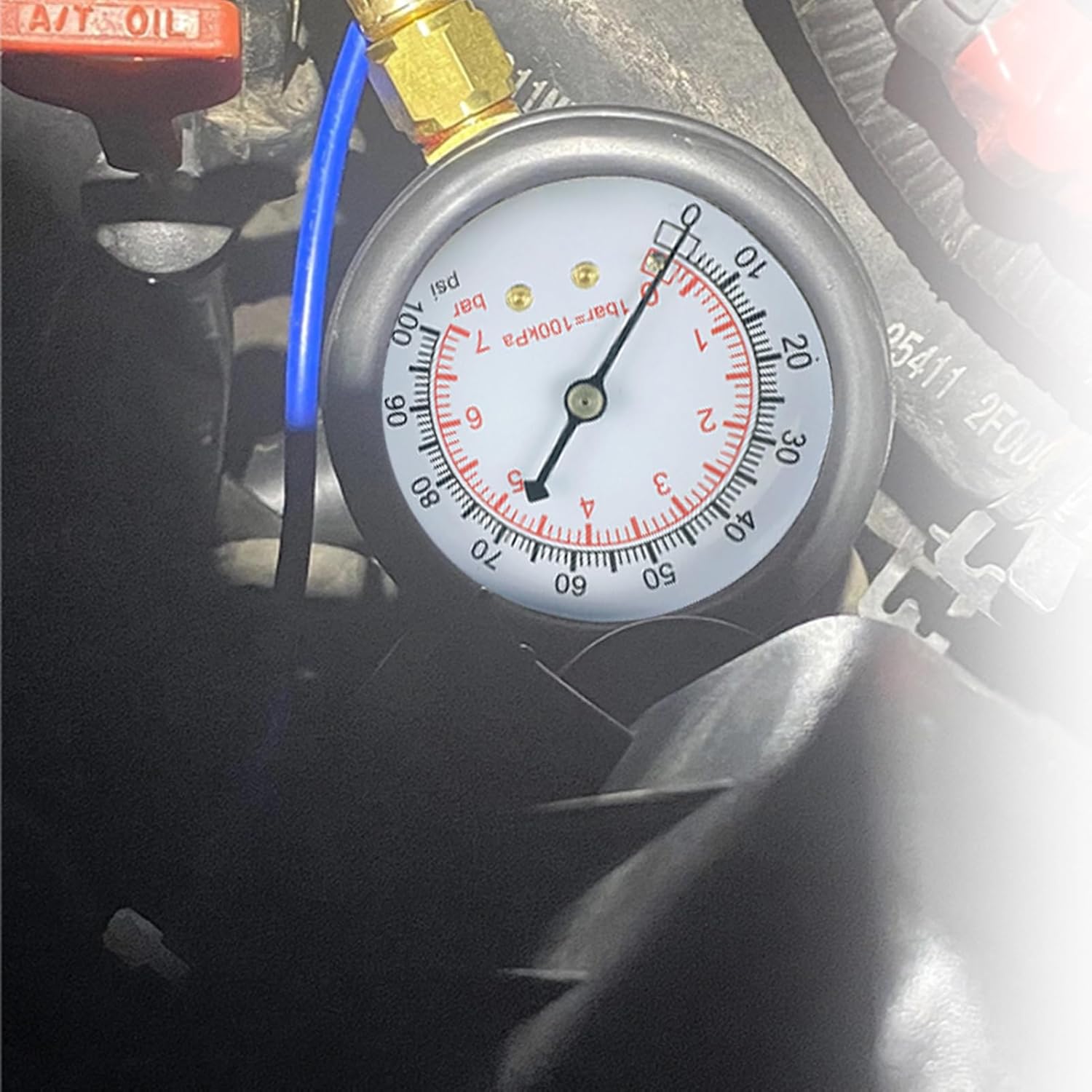 Oil Pressure Tester Tool | Oil Engine Compression Test Set - Double Scale Range Car Diagnostic Tool, Long Reach Hoses, Case for Automotive Enthusiasts