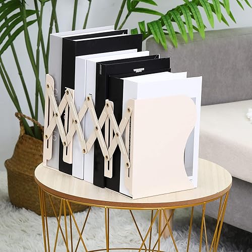 Miniatura 6 de PATIKIL Sujetalibros ajustable, extremo de libro de metal para estantes, libros pesados, organizador de archivos de revistas, soporte expandible