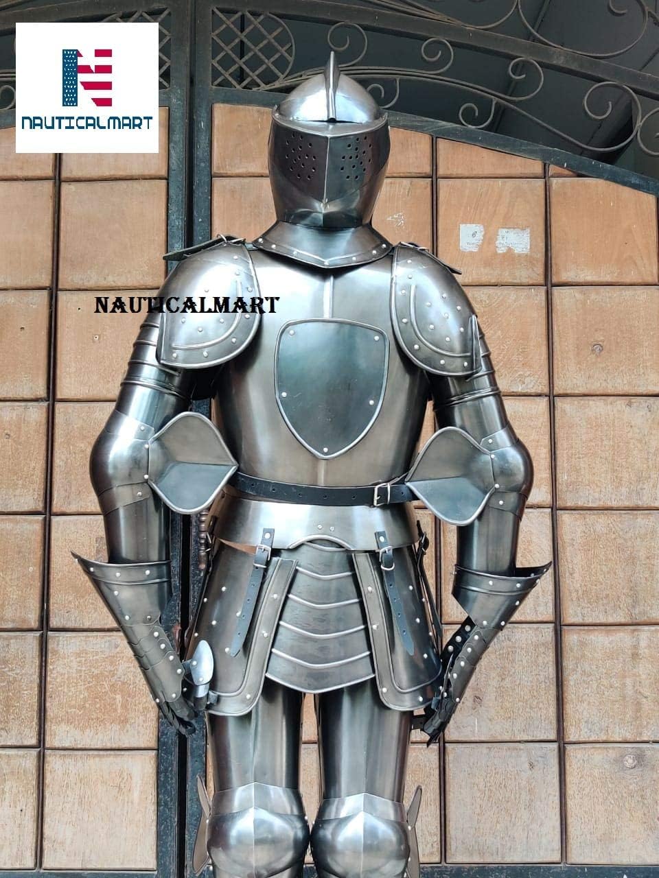 Nautical-Mart Medieval Knight Full Suit of Armor Wearable Halloween Costume in Antique (Antique Full Suit Of Armor)