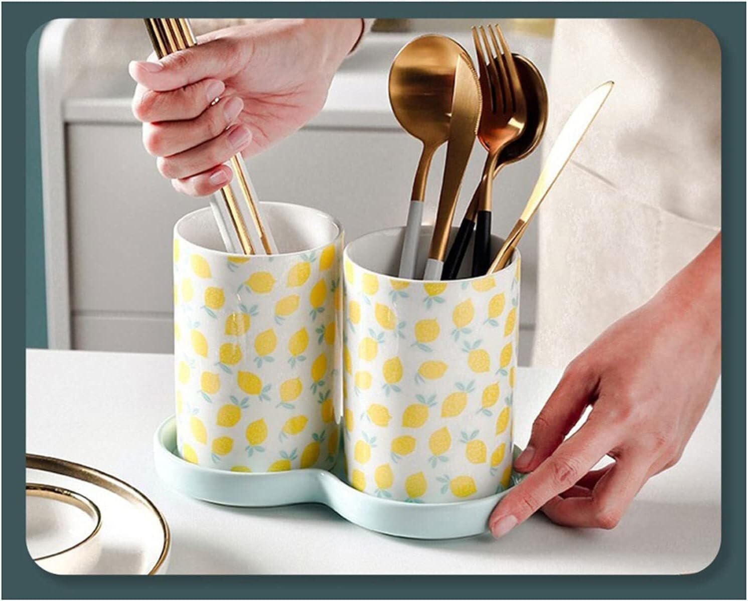 Utensil Holder,Chopsticks cage,1 Piece of Ceramic Storage Rack,Drain Cage Tableware Pen Racks,