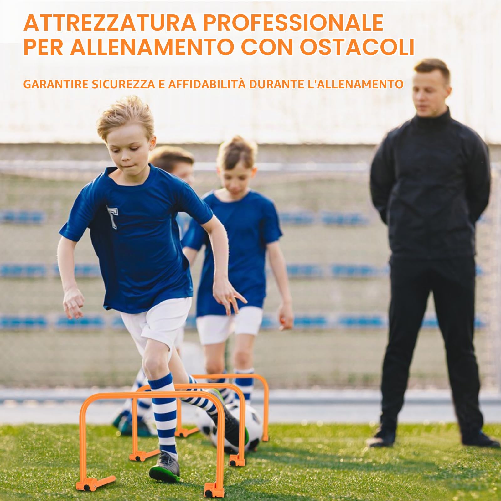 BOOSTEADY Ostacoli Allenamento della velocità, Ostacoli Regolabili per Allenamento Agilità per Calcio, Pallacanestro, 1 Borsa di Stoccaggio