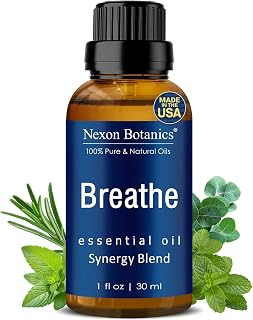 Nexon Botanics Breathe Essential Oil Blend 30ml - Sinus & Congestion Relief with Eucalyptus, Peppermint, Rosemary - Diffuser Aromatherapy