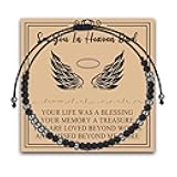Father Memorial Gift, See You In Heaven Dad Morse Code Bracelet for Women Men, Loss of Father Gift(heavenDad)