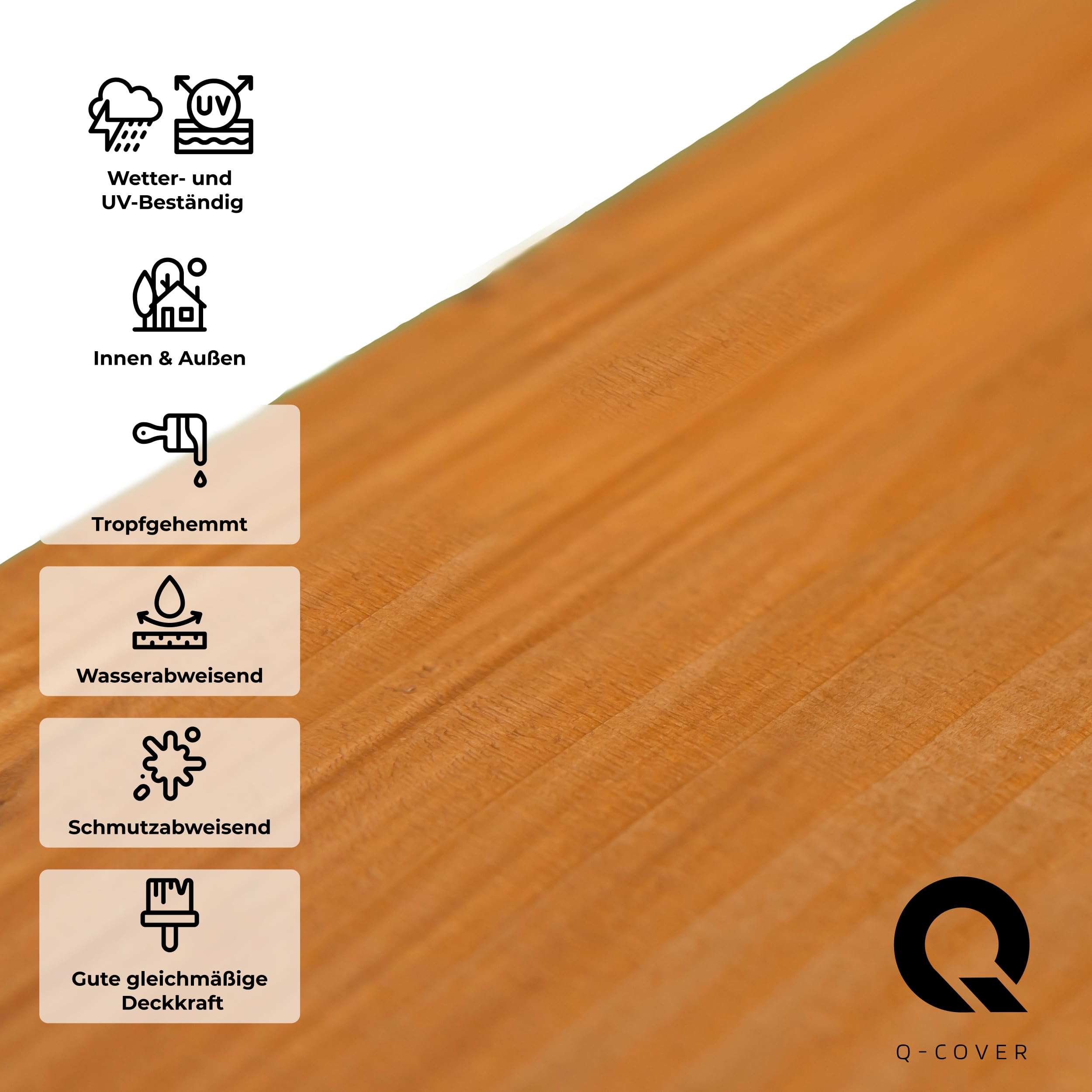 Impregnante Colorato per Legno 2 in 1 Quercia 5L Protezione UV Idrorepellente per Interno ed Esterno