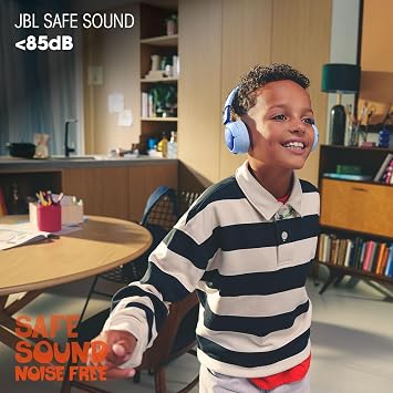 JBL JR320BT, Kulaküstü Bluetooth Çocuk Kulaklığı, Yeşil | Entegre mikrofon, 50 saat çalışma süresi, JBL güvenli ses, kolay kontroller, çıkartma seti, katlanabilir