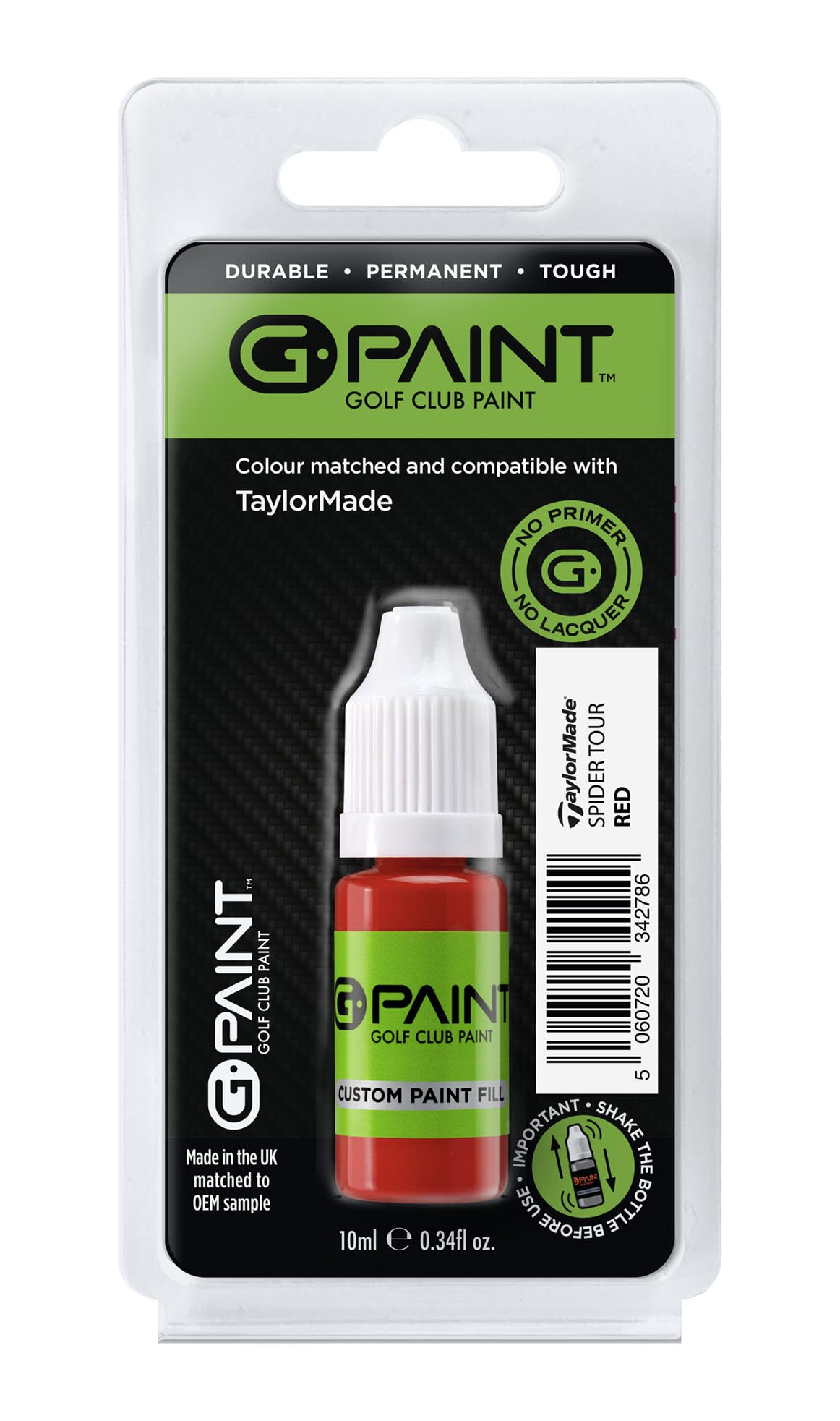 GPaint Golf Club Paint - TaylorMade Spider Tour RED Touch Up Paint- Customize or Repair Your Putter - 10ml Bottle - Fix Chips & Scratches - TaylorMade Touch Up Paint