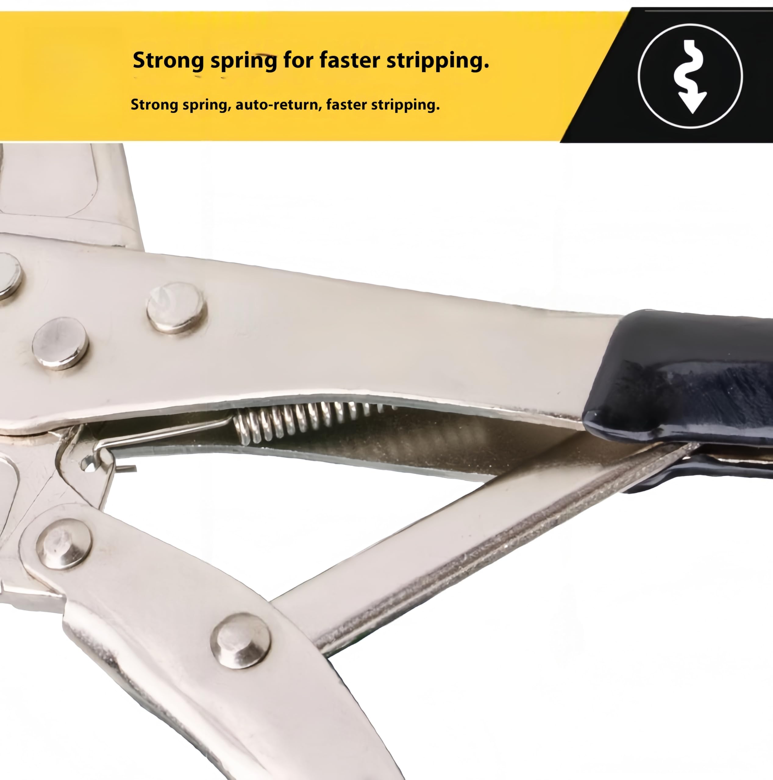 Pinza spelafili manuale e crimpatrice, design antiruggine, adatto per fili di diametro 20-55 mm, ideale per elettricisti e lavoratori edili