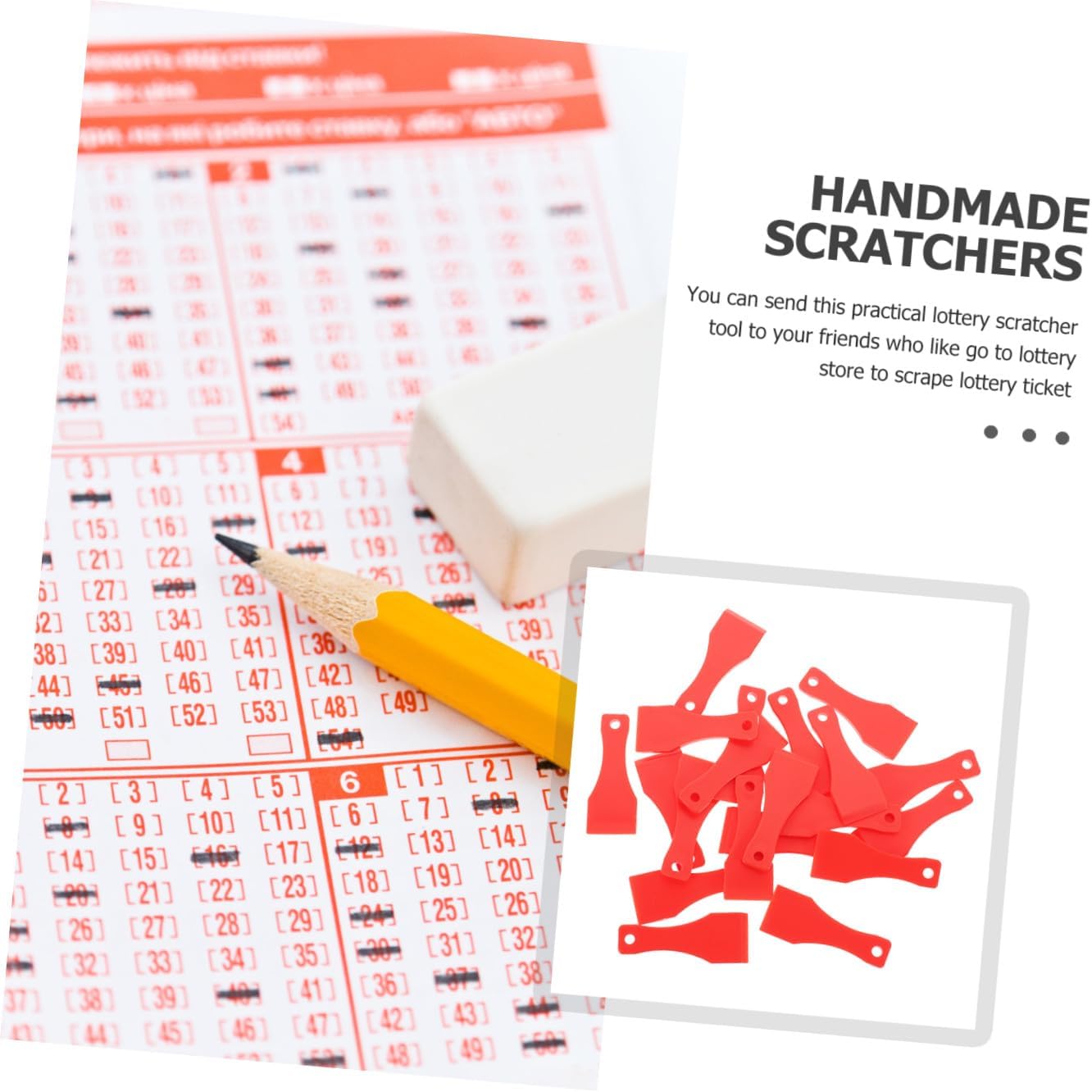 ABOOFAN 20pcs Ticket Scraper Tools Compact Scratch Off Tool for Labels Stickers Random Color Lightweight Design for Easy Use Anywhere