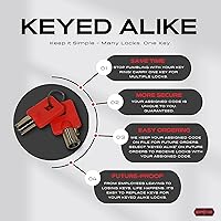 Vista 6 de Equipment Lock Co. Cerradura de puerta enrollable resistente con llave similar, modelo # HDRDL-KA