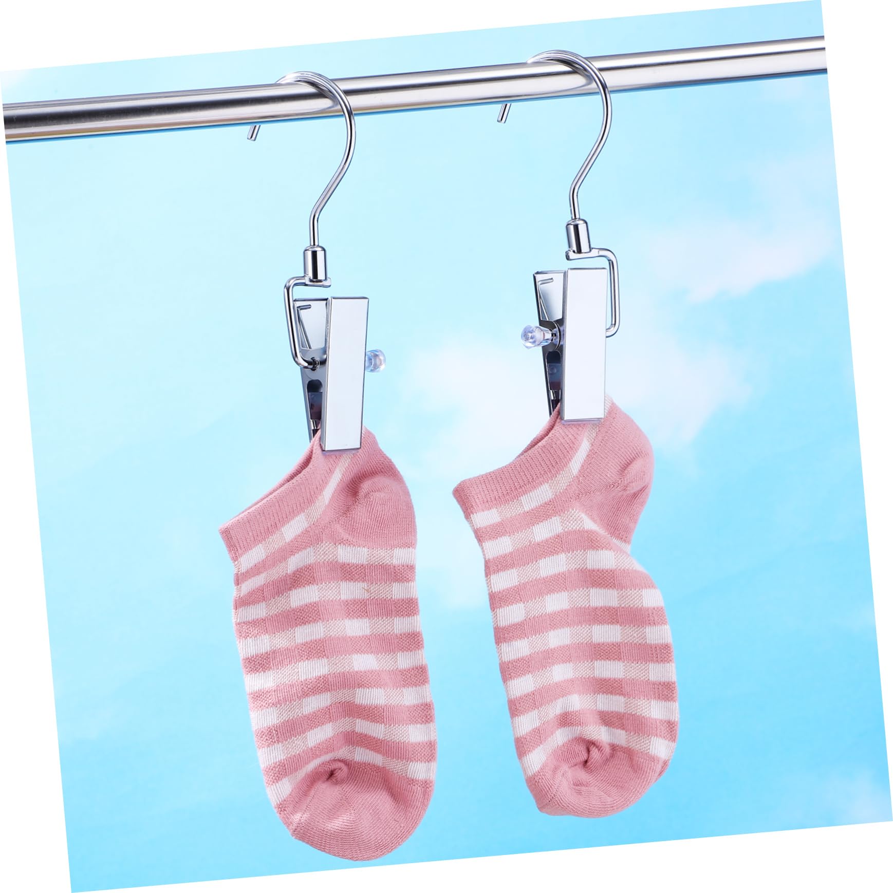 Homoyoyo 10pezzi Ganci Per Stivali Senza Tracce Clip in Metallo Robuste Ganci Girevoli Per Armadio Accessori Multiuso Per Bucato e Vestiti