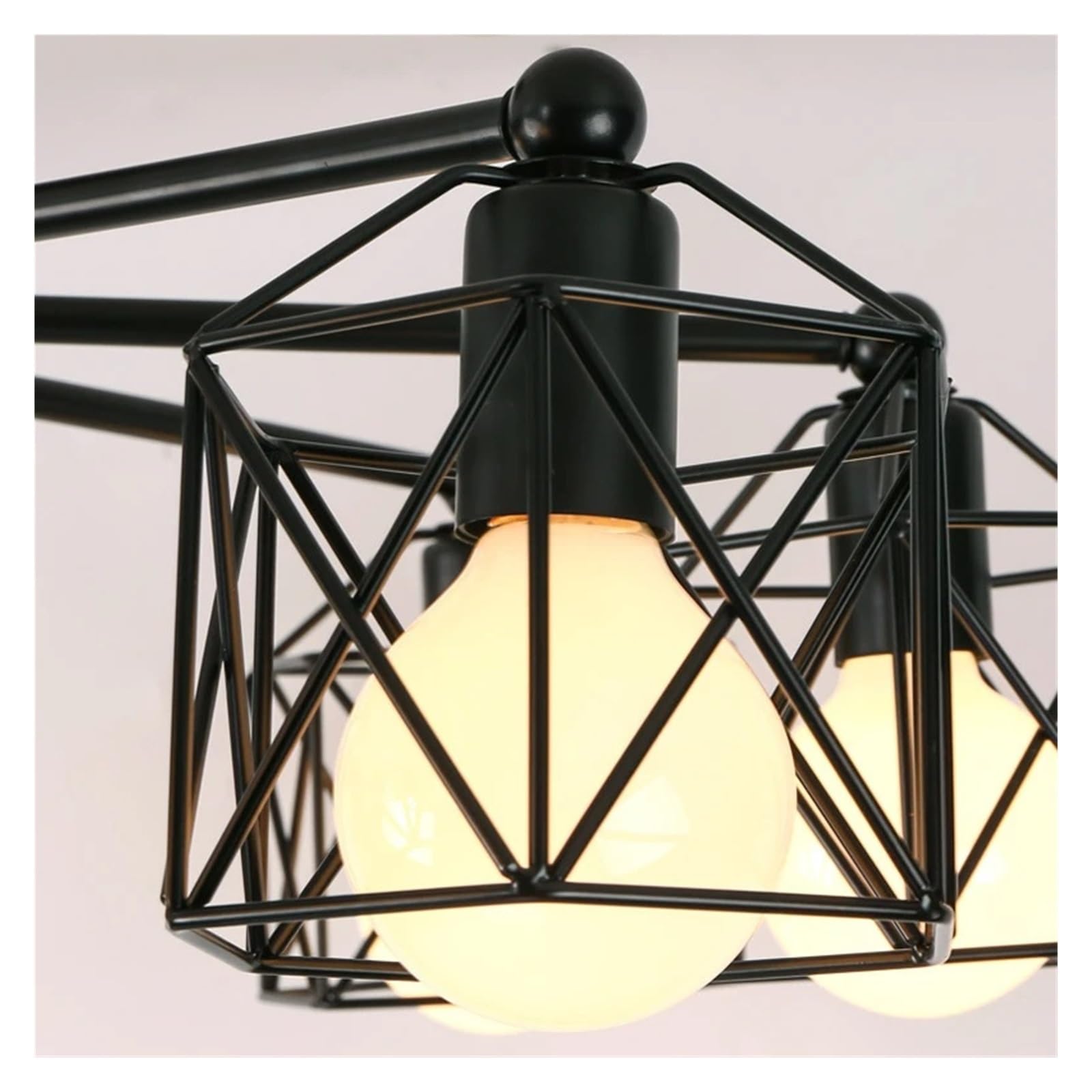 Lampe suspendue noire en cage de fer style americain pour votre interieur