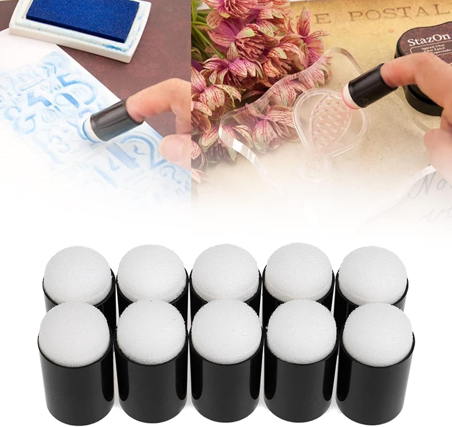 12 Spugne Per Pittura - Pennelli In Schiuma Con Forme Diverse, Per Arte E Decorazione - Foto 7