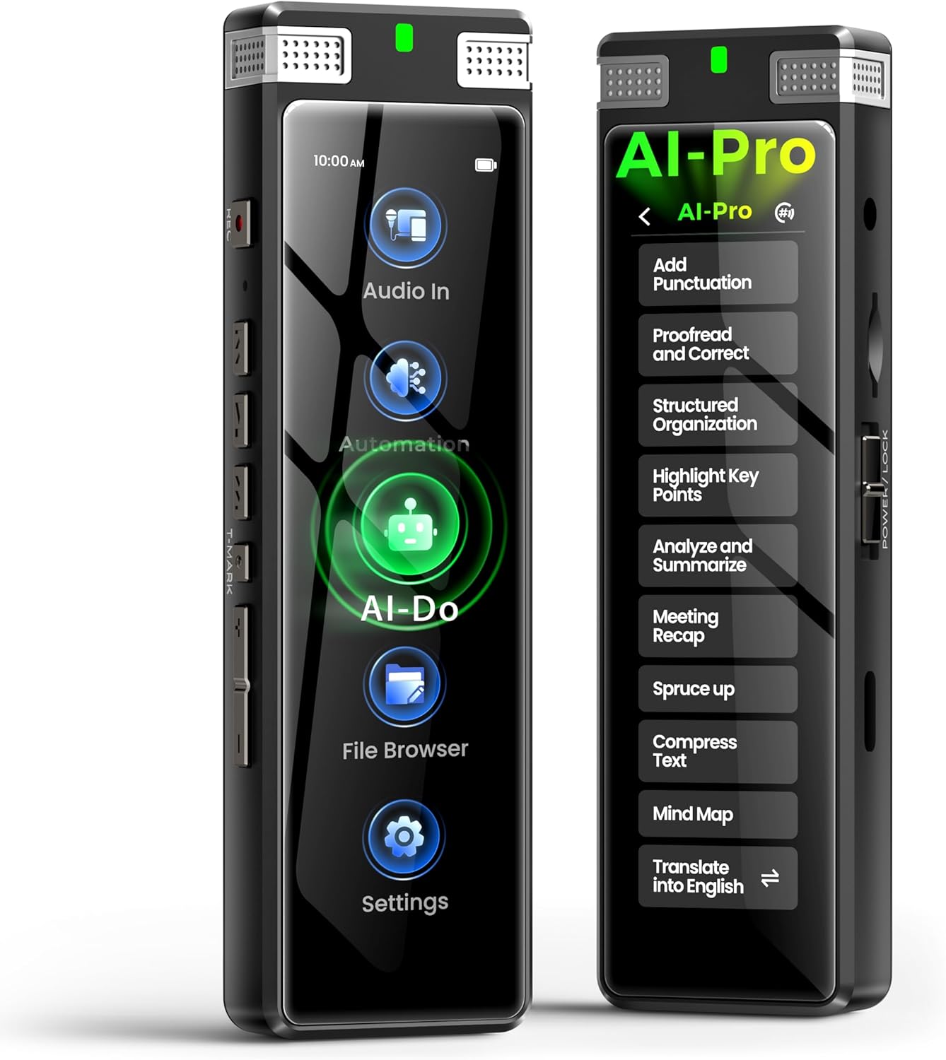 136GB AI Voice Recorder, TIMMKOO Digital Voice Recorder with Playback, Offline Transcribe and Online Summarize/Mindmap/Translation Base on AI Technology, Voice Activated Audio Recorder (Silver)