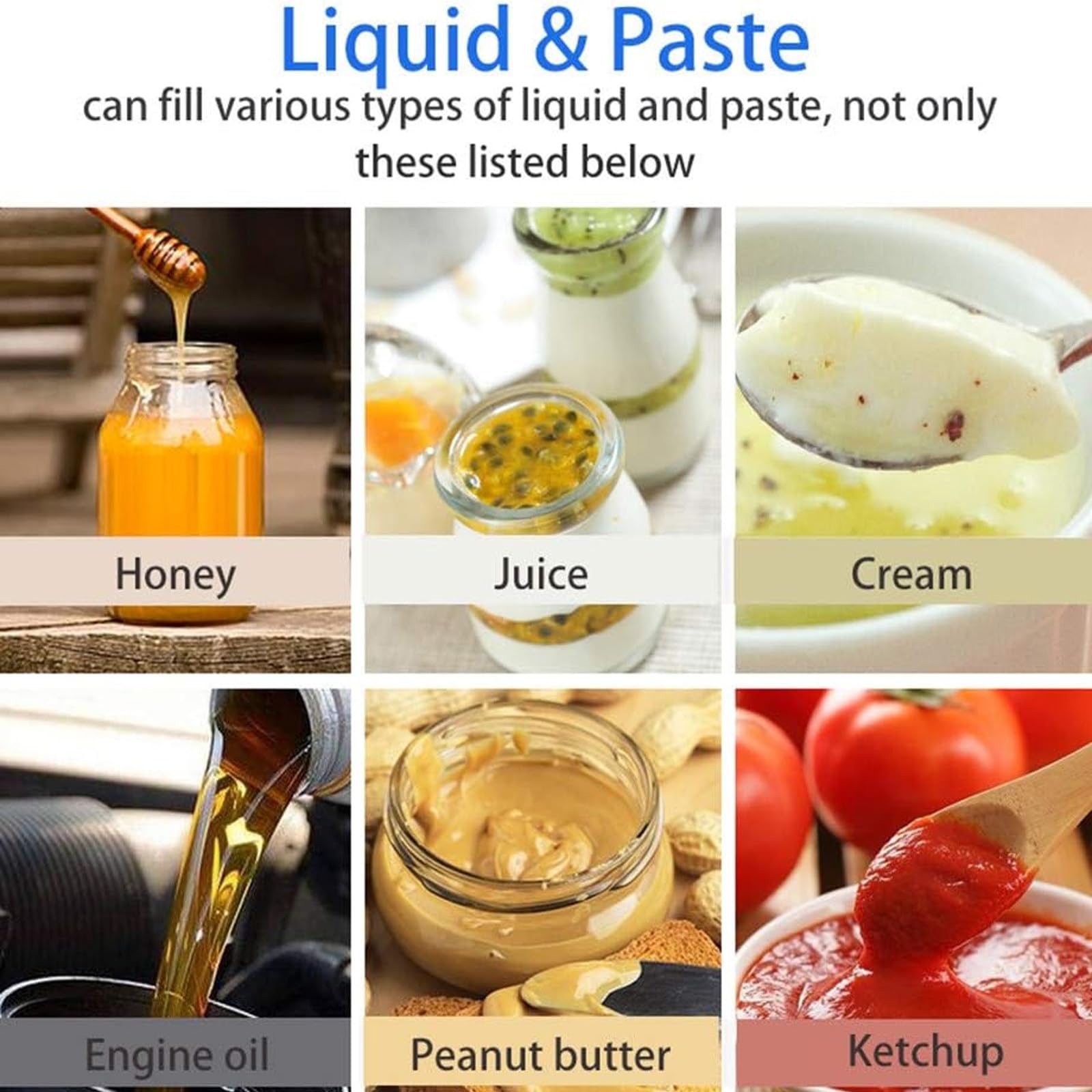 YXCUSAM Liquid Filling Machine Manual Paste Bottle Filling Machine Sauce Filling Machine Suitable for Mayonnaise Cream Filling 500ML — view 3