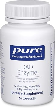Pure Encapsulations DAO Enzyme - Histamine Breakdown Digestion Support Supplement* - Ease Digestive Discomfort & Skin Sensitivity* - Allergen-Free Health Supplement - 60 Capsules