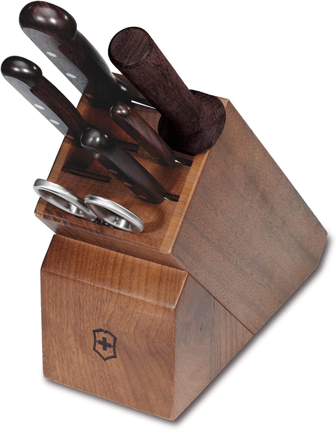 Victorinox Pro Knife Block Set - Includes Paring Knife Utility Knife Bread Knife More - Rosewood Handles 7-Piece
