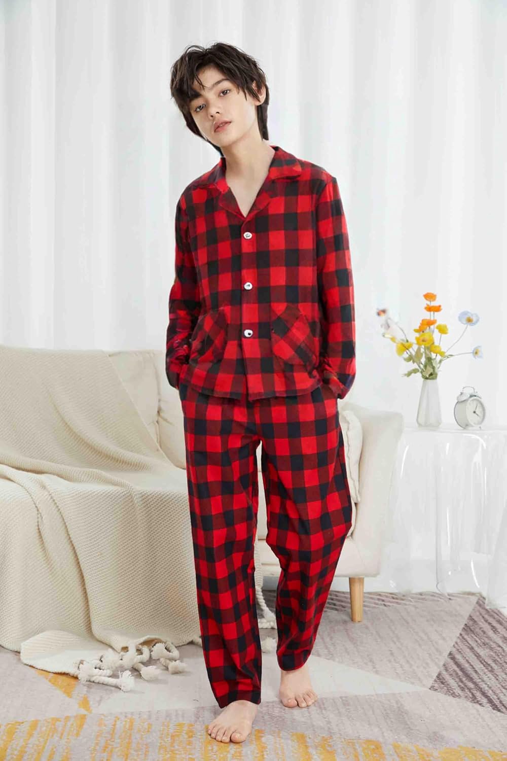 HiddenValor Big Boys Cotton 2 Piece Pajama Set for Girls Kids - Image 8