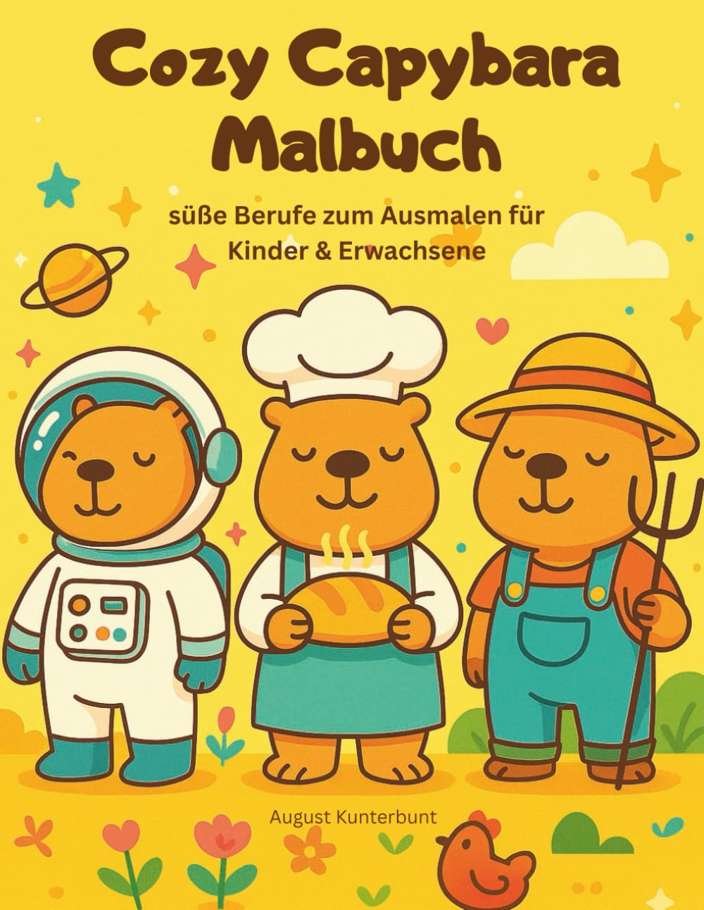Cozy Capybara Malbuch: süße Berufe zum Ausmalen für Kinder & Erwachsene - cozy Capybara Ausmalspaß mit großen, klaren Motiven zum Entspannen, ... Für Kinder und Erwachsene geeignet.