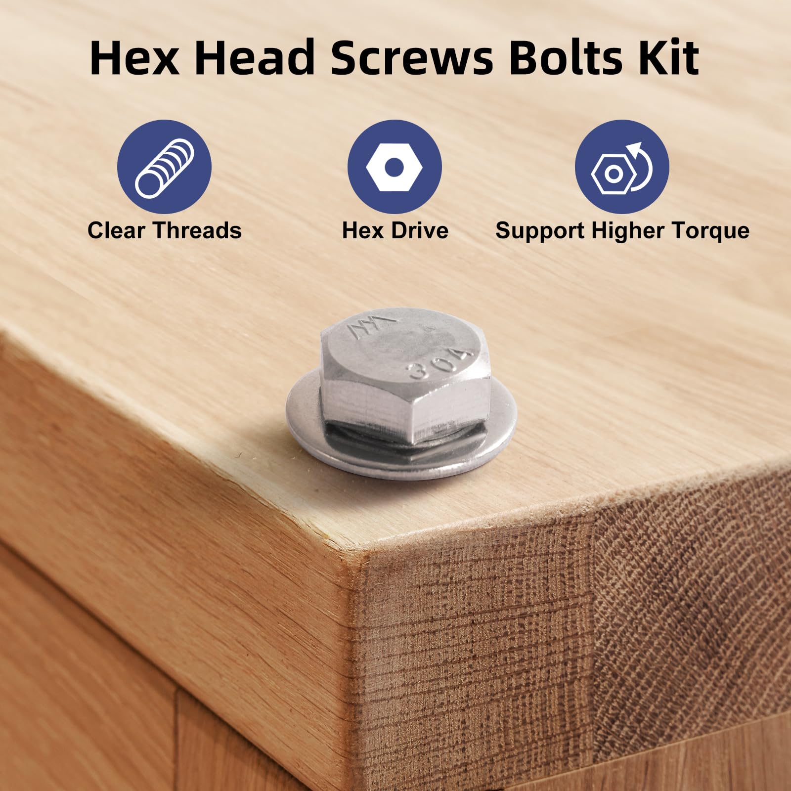 Amazon | BNUOK (8セット) 1/4-20 x 4六角頭ねじボルト、ロックナット