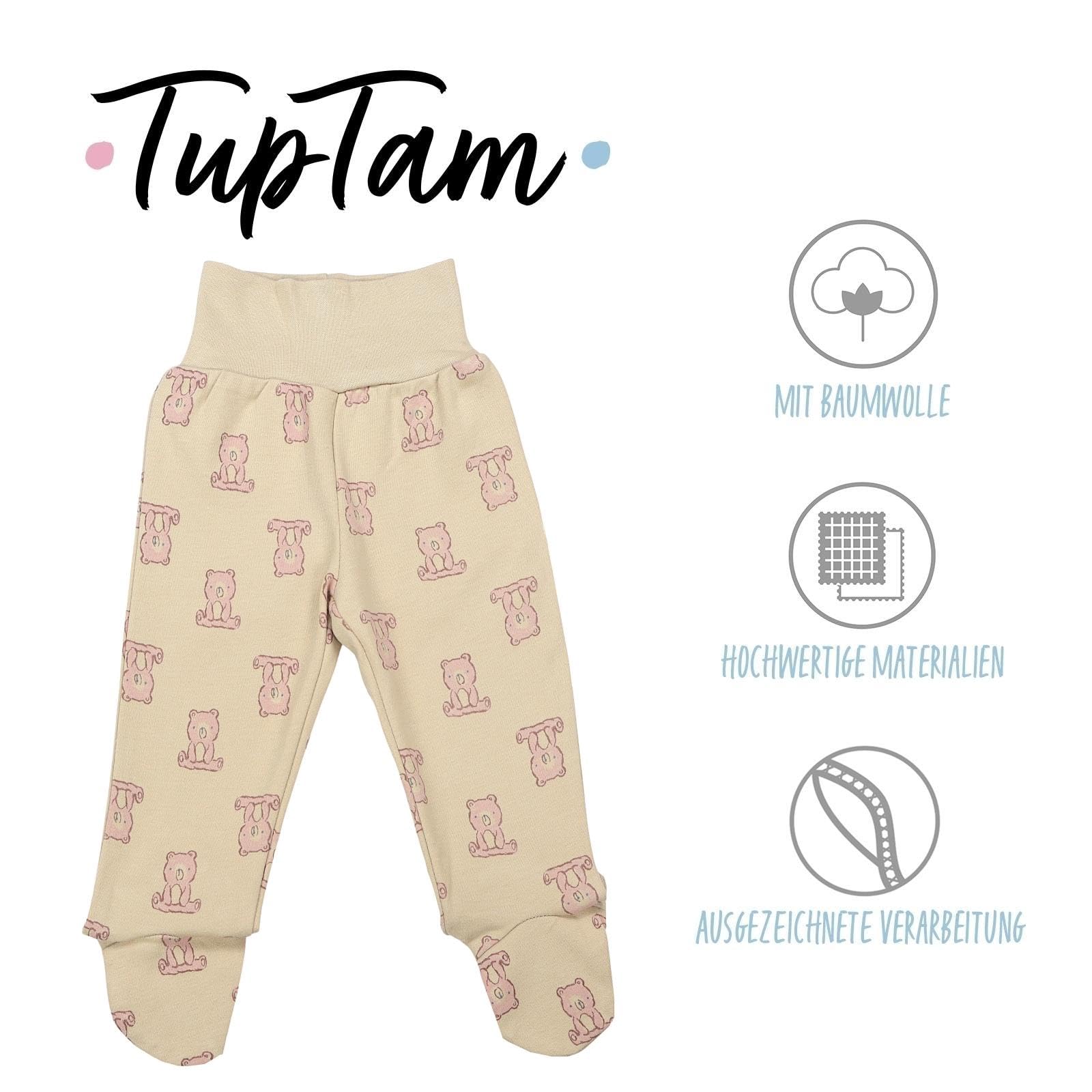 TupTam Pantalón con Pies de Bebé NIños NIña Pack de 5
