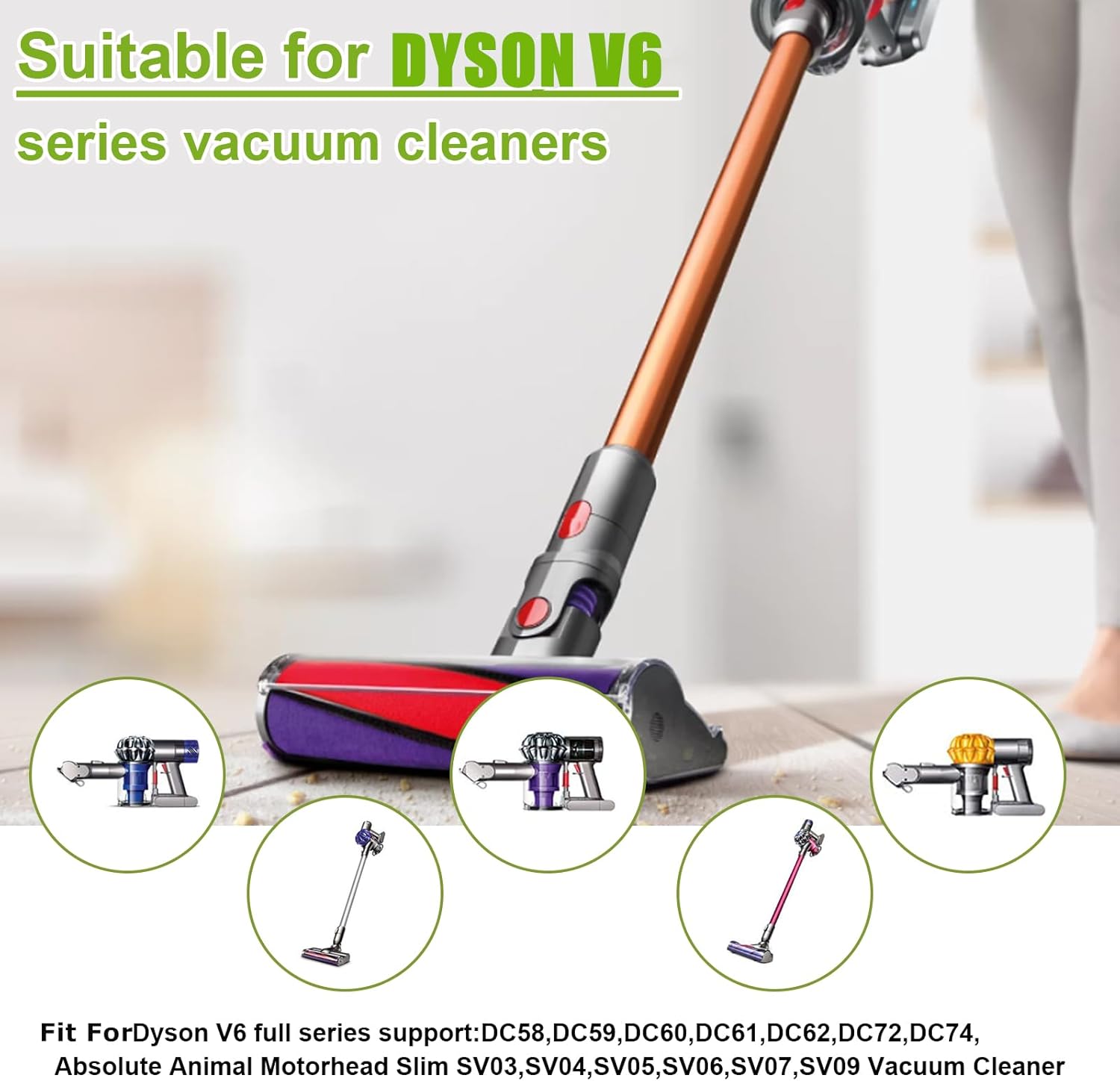 Ryobi 18V Battery Adapter for Dyson V6 Vacuum Cleaner - Compatible with V6 Animal, Absolute, Motorhead, Slim, SV03-SV07, SV09, DC58-DC74 Models