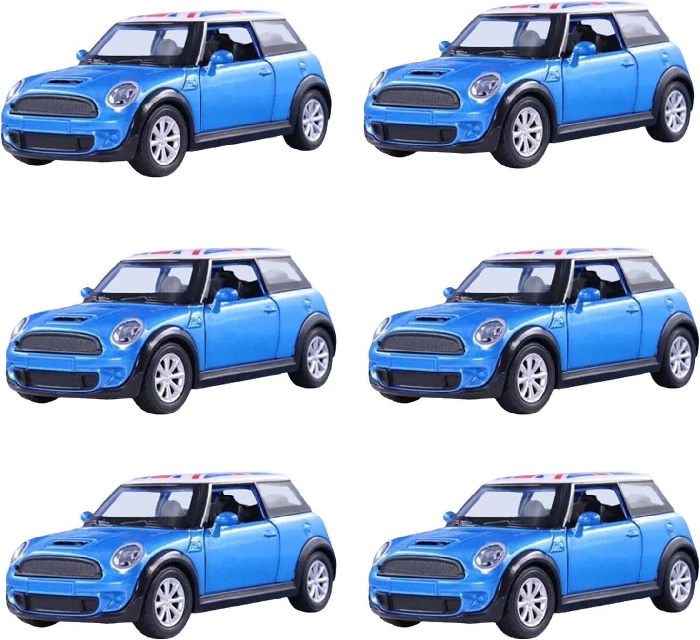 YSAMAX Mini Copper Car, Alloy Die-Cast Mini Sports Car 1:22, Perfect For Display Or Play, Sleek And Stylish, Iconic Detailing, Precision Perfection, Gift Choice, BLUE (6 PCS)